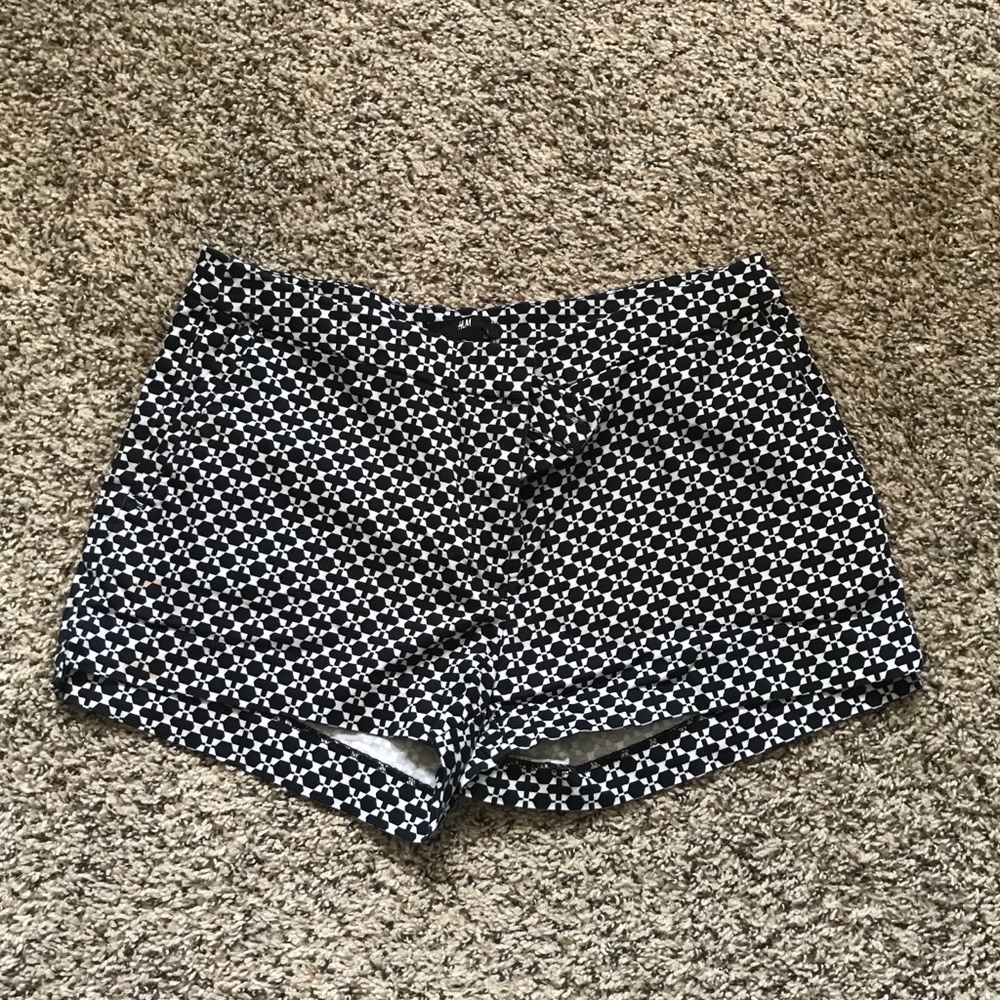 H&M Black & White Shorts